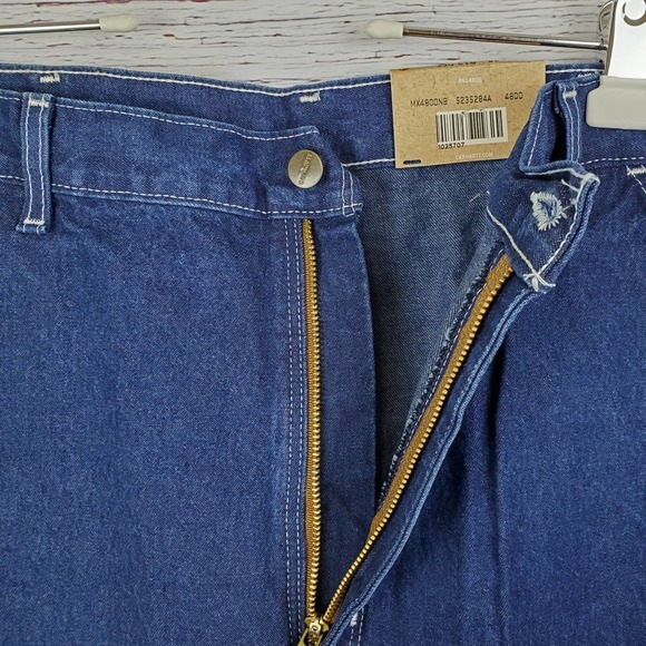 Carhartt Loose Original Fit Straight Leg Work Dungaree Men 38X36 Blue B13DST NWT - Picture 6 of 9